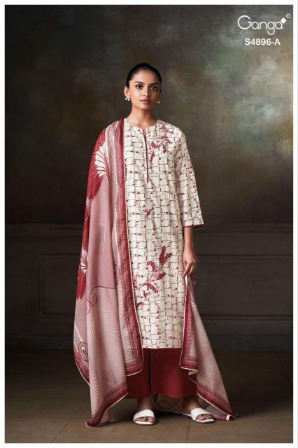 Ganga rivena 4896 cotton dress material by wholesale